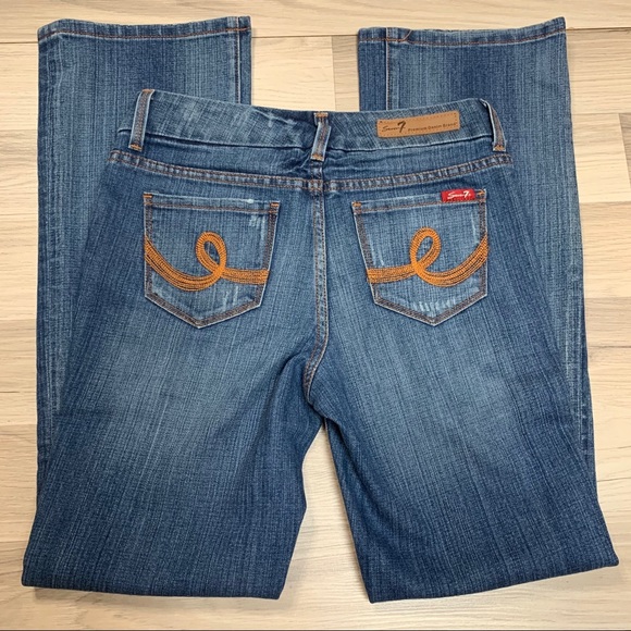 Seven7 Blue Denim Bootcut Jeans - Picture 3 of 5